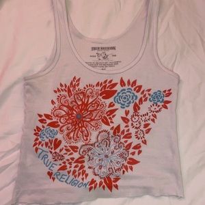 Cropped true religion tank top